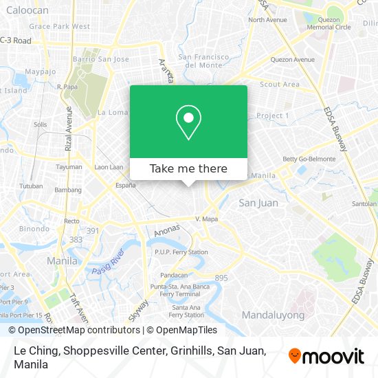 Le Ching, Shoppesville Center, Grinhills, San Juan map