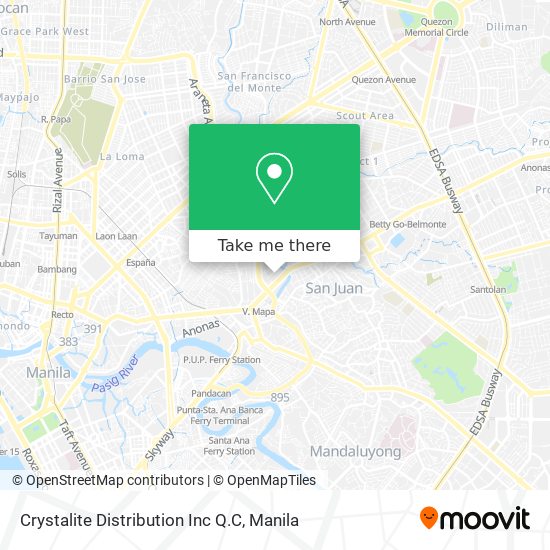 Crystalite Distribution Inc Q.C map