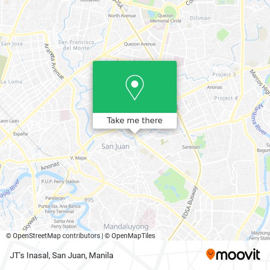 JT's Inasal, San Juan map