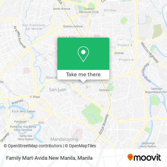 Family Mart-Avida New Manila map