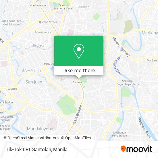 Tik-Tok LRT Santolan map