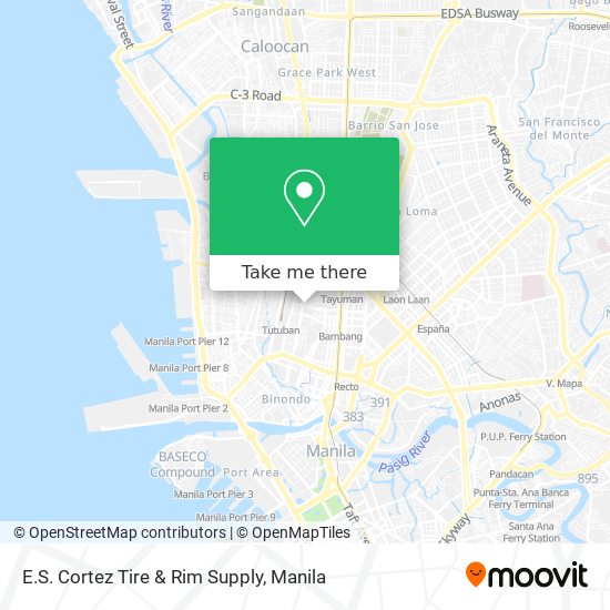 E.S. Cortez Tire & Rim Supply map