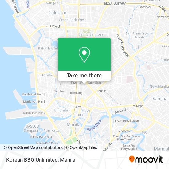 Korean BBQ Unlimited map