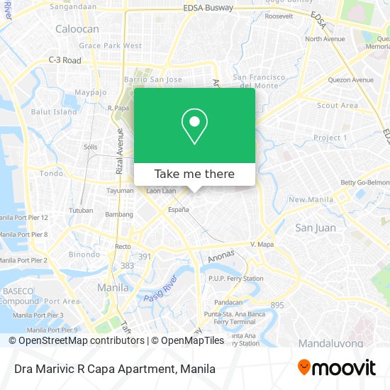Dra Marivic R Capa Apartment map