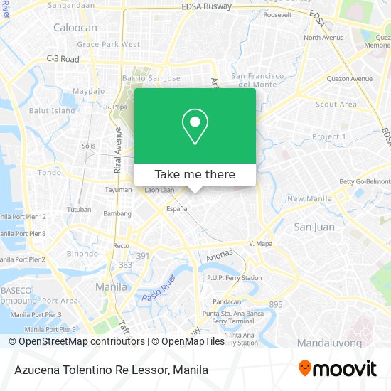 Azucena Tolentino Re Lessor map