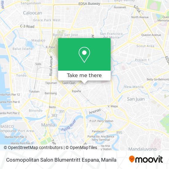 Cosmopolitan Salon Blumentritt Espana map