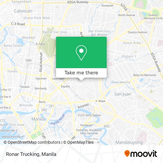 Ronar Trucking map