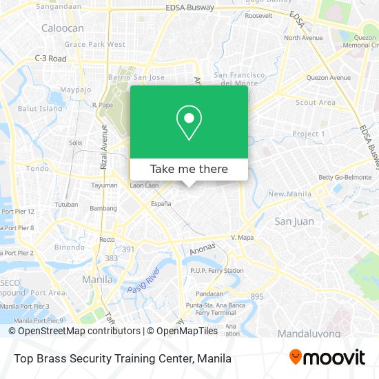 Top Brass Security Training Center map