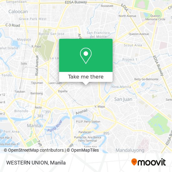 WESTERN UNION map