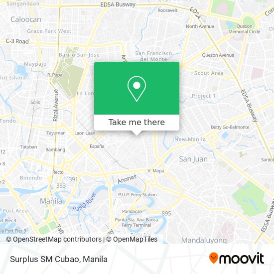 Surplus SM Cubao map