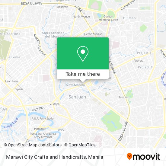 Marawi City Crafts and Handicrafts map