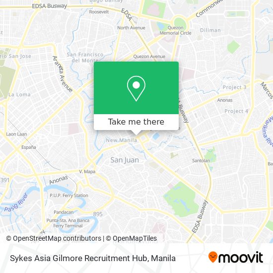 Sykes Asia Gilmore Recruitment Hub map