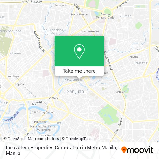 Innovotera Properties Corporation in Metro Manila map