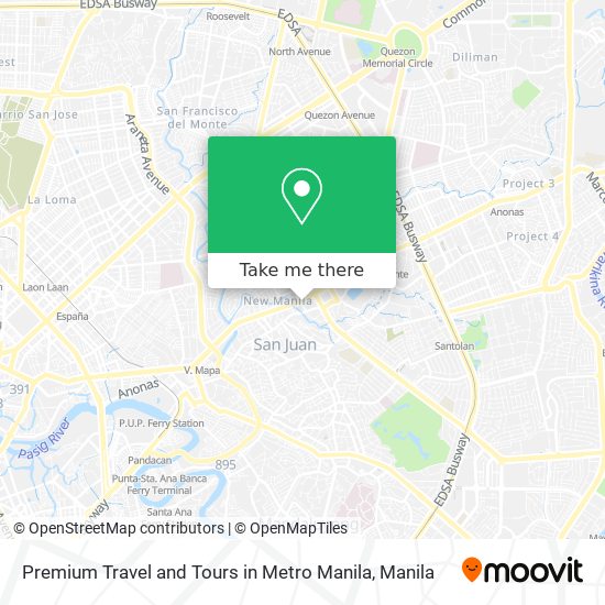 Premium Travel and Tours in Metro Manila map