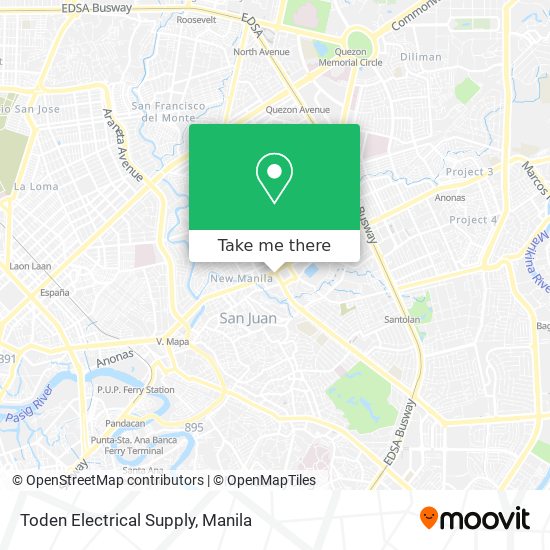 Toden Electrical Supply map