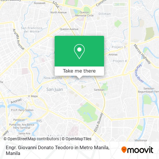 Engr. Giovanni Donato Teodoro in Metro Manila map