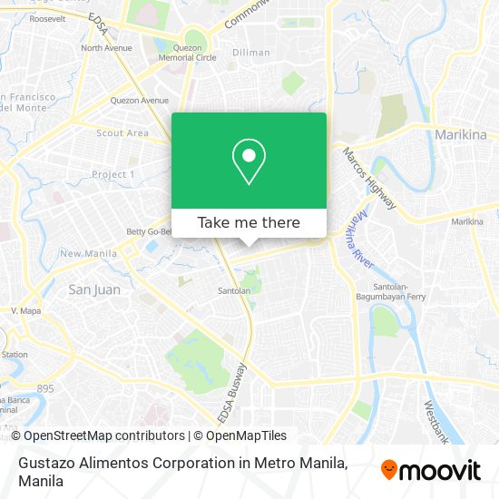 Gustazo Alimentos Corporation in Metro Manila map