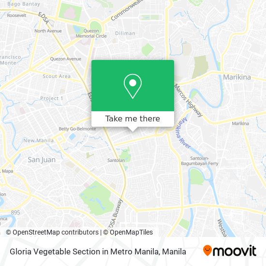 Gloria Vegetable Section in Metro Manila map