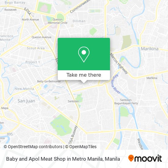 Baby and Apol Meat Shop in Metro Manila map