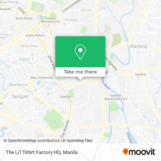 The Li'l Tshirt Factory HQ map