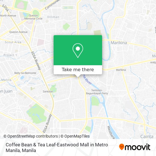 Coffee Bean & Tea Leaf-Eastwood Mall in Metro Manila map