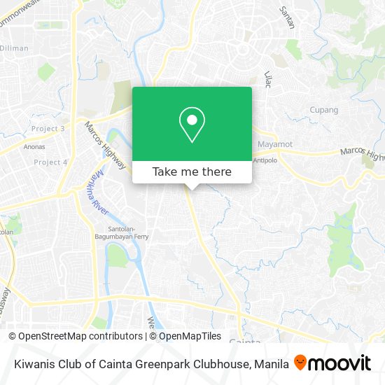 Kiwanis Club of Cainta Greenpark Clubhouse map