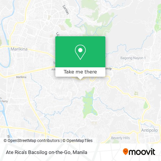 Ate Rica's Bacsilog on-the-Go map