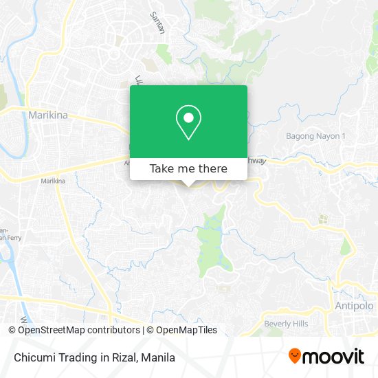 Chicumi Trading in Rizal map