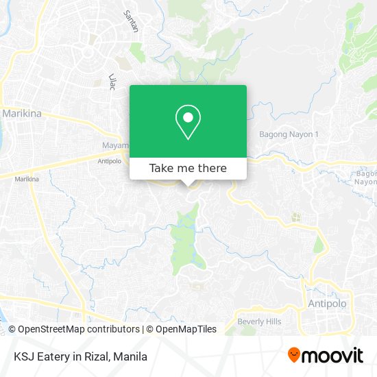 KSJ Eatery in Rizal map