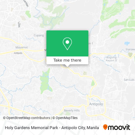 Holy Gardens Memorial Park - Antipolo City map