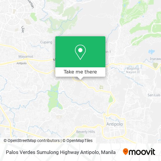 Palos Verdes Sumulong Highway Antipolo map