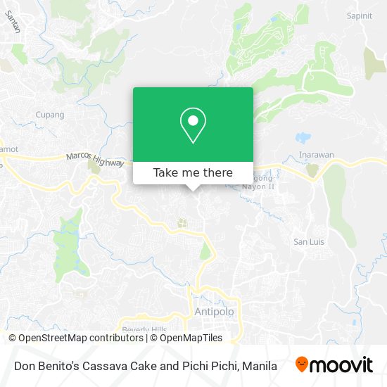 Don Benito's Cassava Cake and Pichi Pichi map