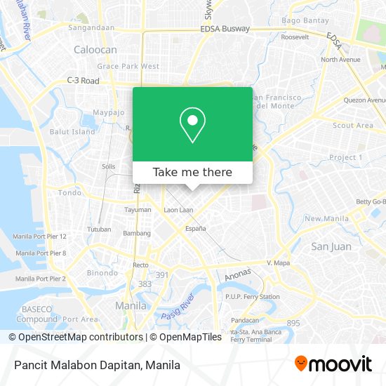 Pancit Malabon Dapitan map