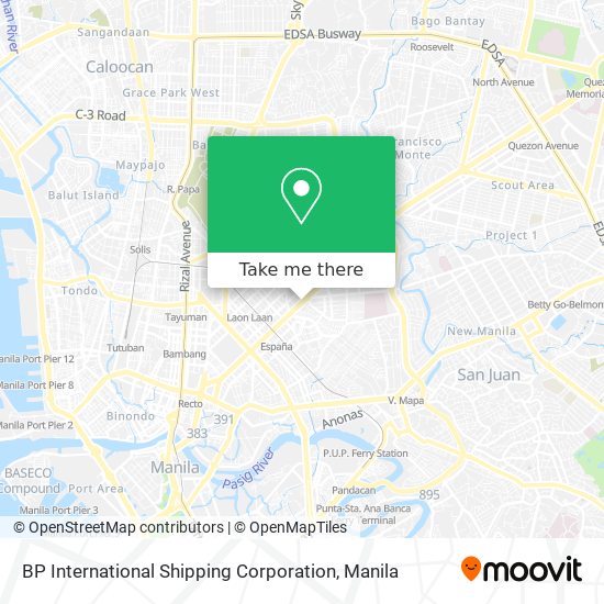 BP International Shipping Corporation map