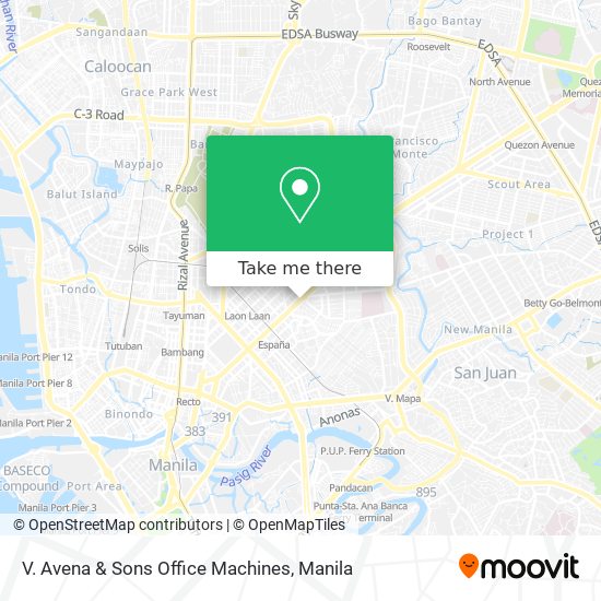 V. Avena & Sons Office Machines map