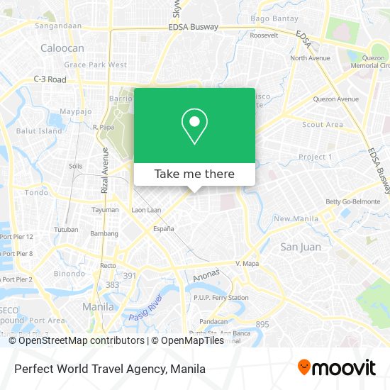 Perfect World Travel Agency map