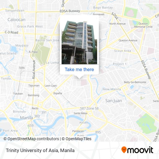 Trinity University of Asia map