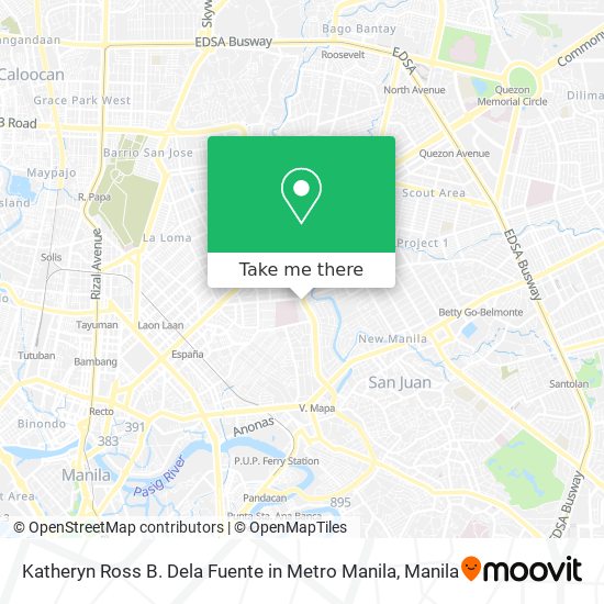 Katheryn Ross B. Dela Fuente in Metro Manila map
