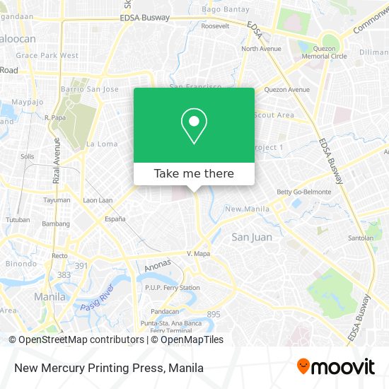 New Mercury Printing Press map