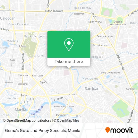 Gema's Goto and Pinoy Specials map