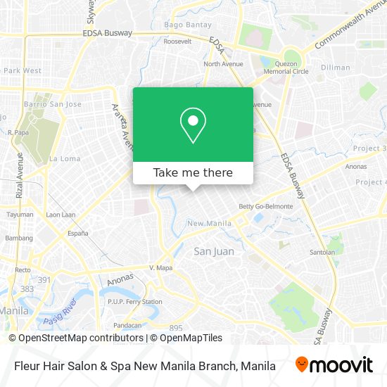 Fleur Hair Salon & Spa New Manila Branch map