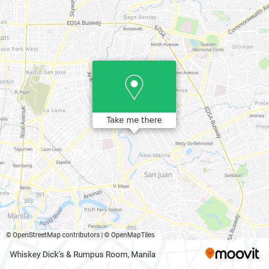 Whiskey Dick's & Rumpus Room map