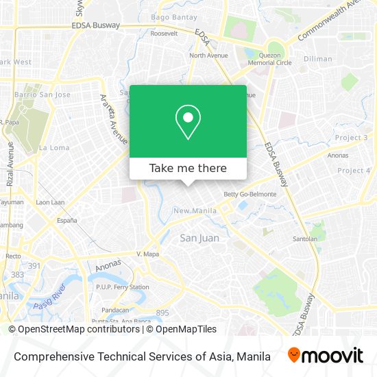Comprehensive Technical Services of Asia map
