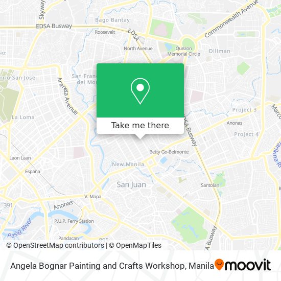 Angela Bognar Painting and Crafts Workshop map