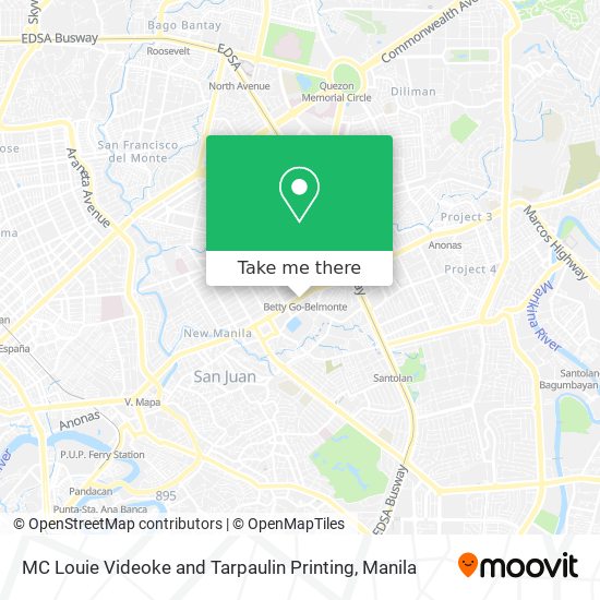 MC Louie Videoke and Tarpaulin Printing map