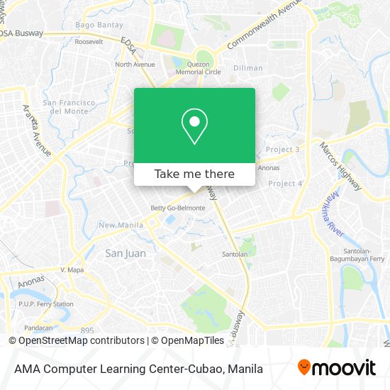 AMA Computer Learning Center-Cubao map