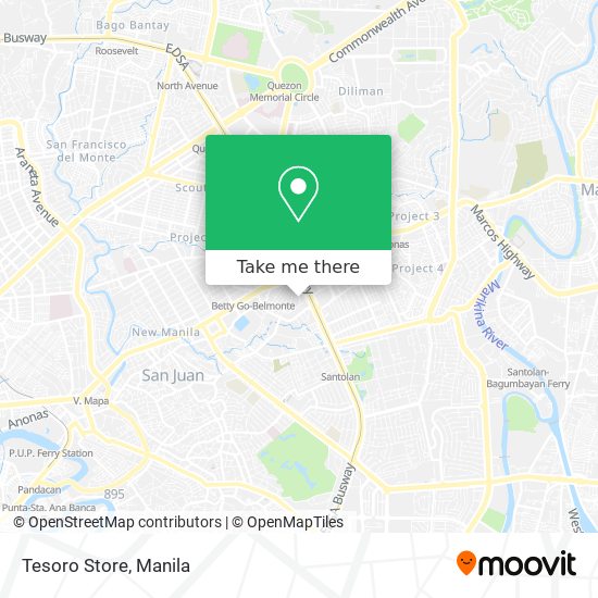 Tesoro Store map