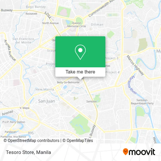 Tesoro Store map