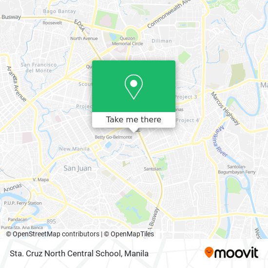 Sta. Cruz North Central School map