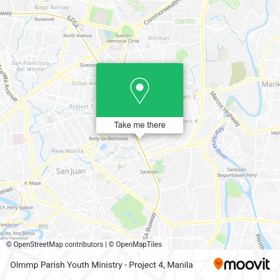 Olmmp Parish Youth Ministry - Project 4 map